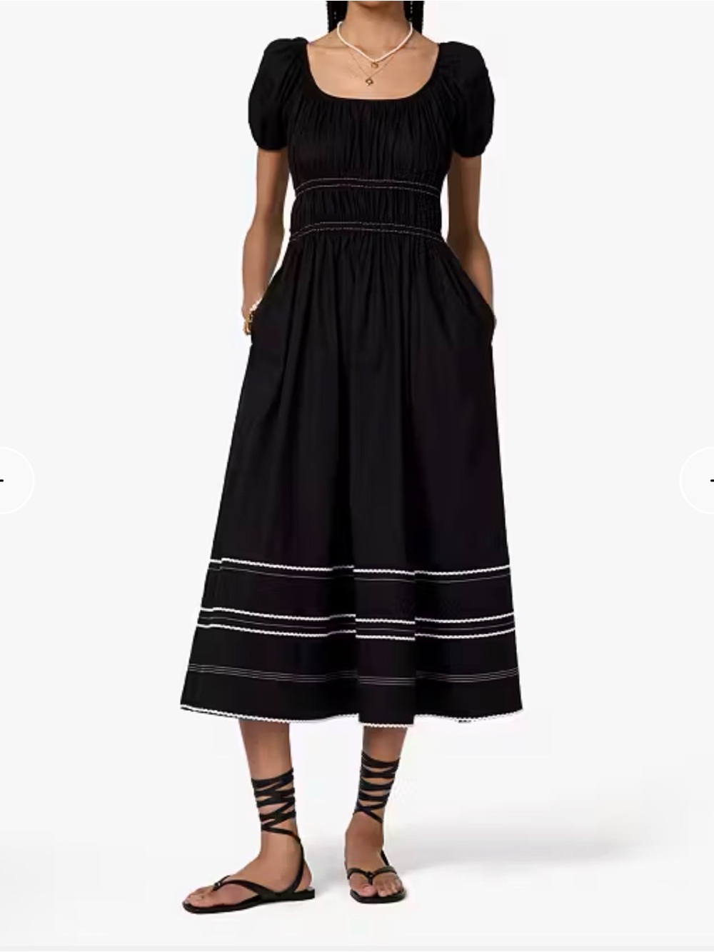 Kate Spade Ric Rac Riviera Black Midi Dress - Picture 2 of 3
